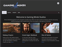 Tablet Screenshot of gamingmindsstudios.com